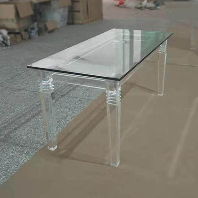Transparent acrylic table