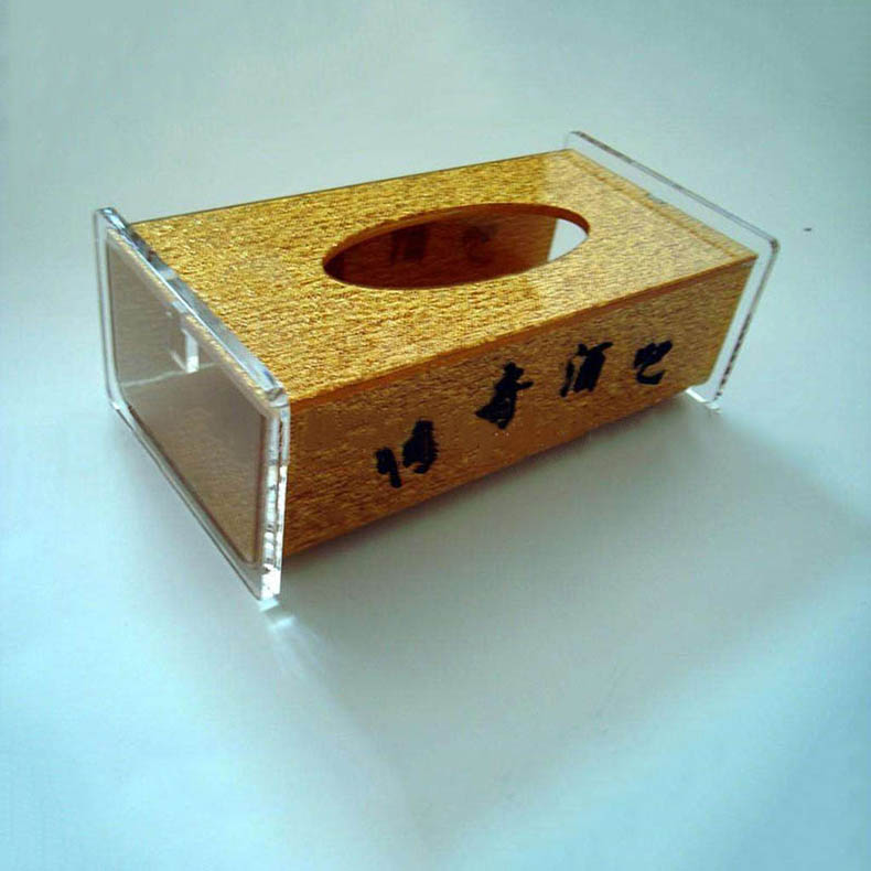 Plexiglass hotel tissue box customized
