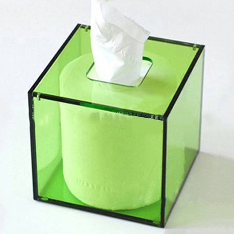 quare acrylic tissue box customized
