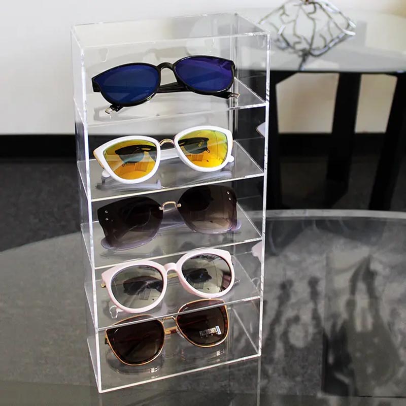 Acrylic glasses display stand storage box