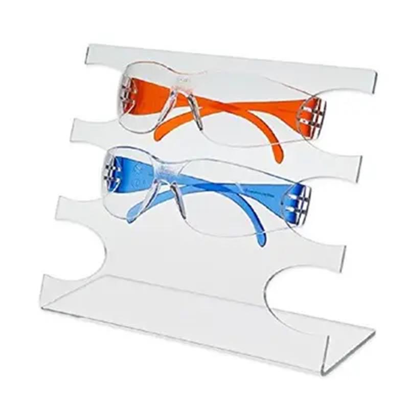 L-shaped simple acrylic glasses display stands