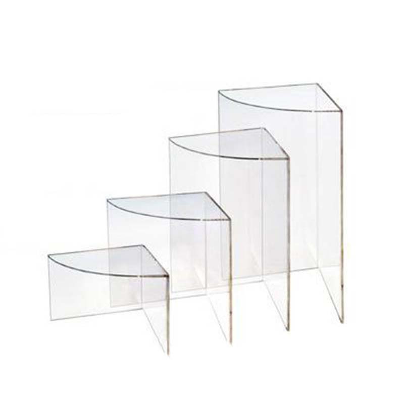 Multi-layer set acrylic cake display stands