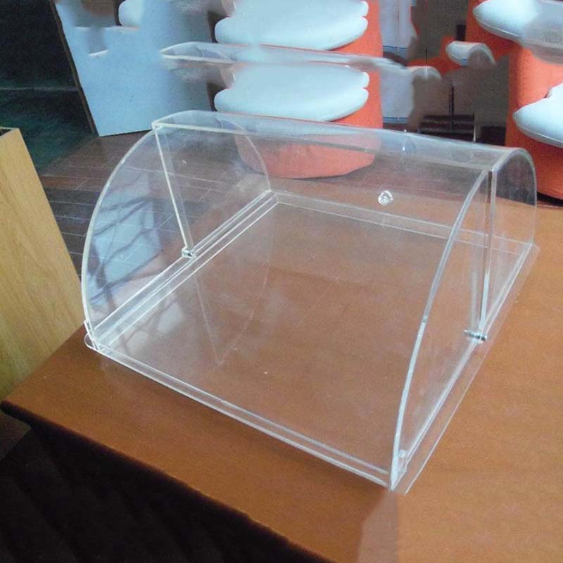 Arc-shaped acrylic bread display cabinet