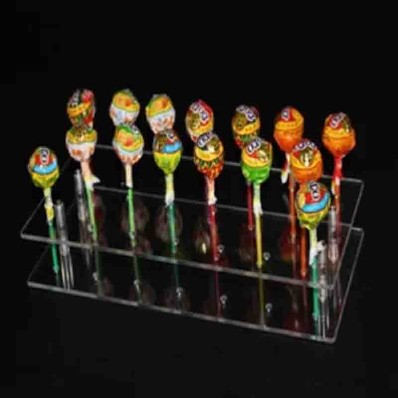 Rectangular acrylic lollipop display stands