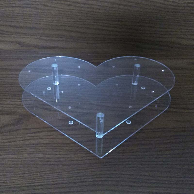 Customized heart-shaped acrylic lollipop display stand