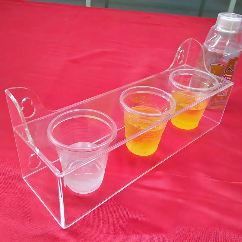 Wall-mounted acrylic beverage display stand