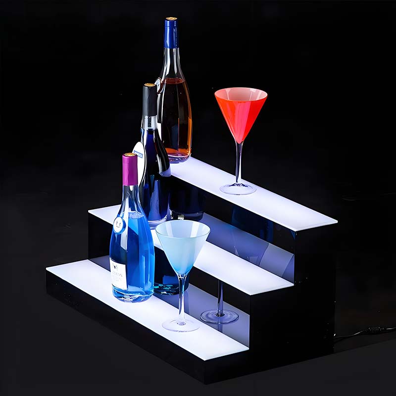 Customized acrylic wine display stand with lighting