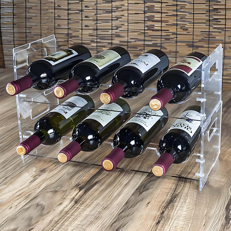 Customized acrylic storage racks and wine display stands for hotels