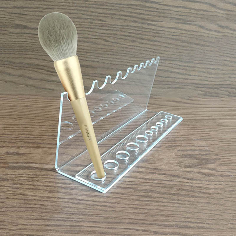 Multi-booth acrylic makeup brush display stands