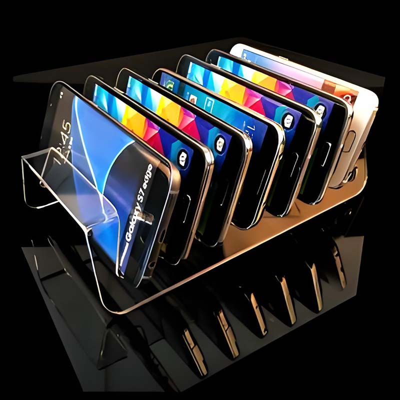U-shaped multi-booth acrylic mobile phone display stand