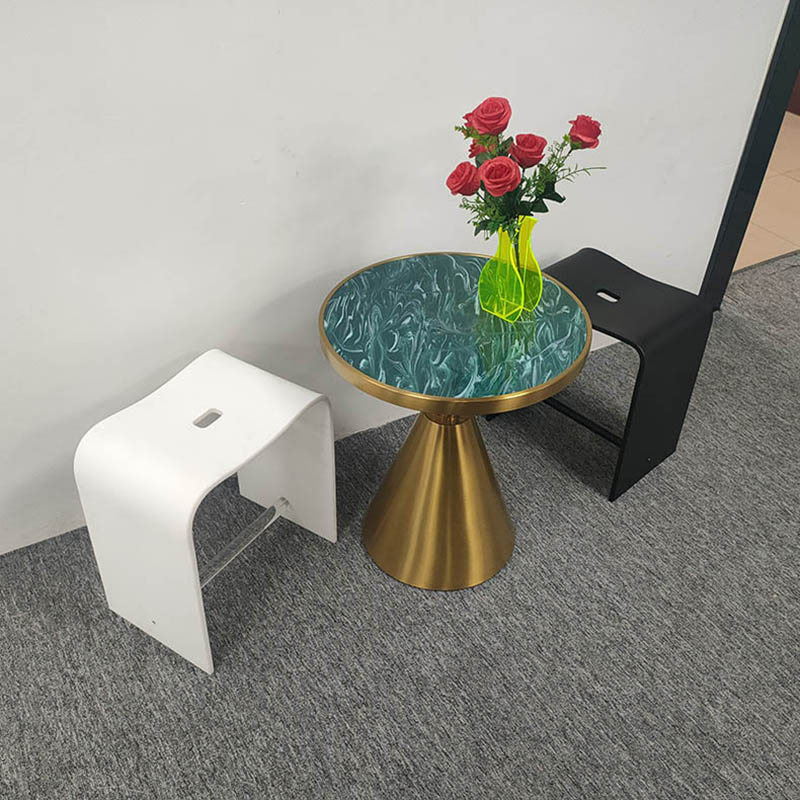 white acrylic stool