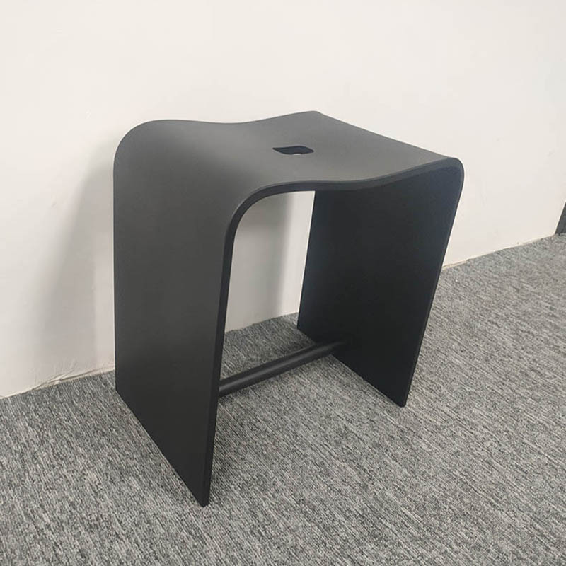 Black acrylic stools custom-made by Chinese manufacturers