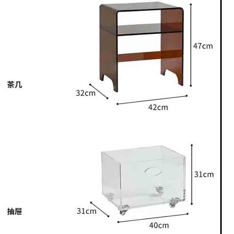 acrylic bedside table