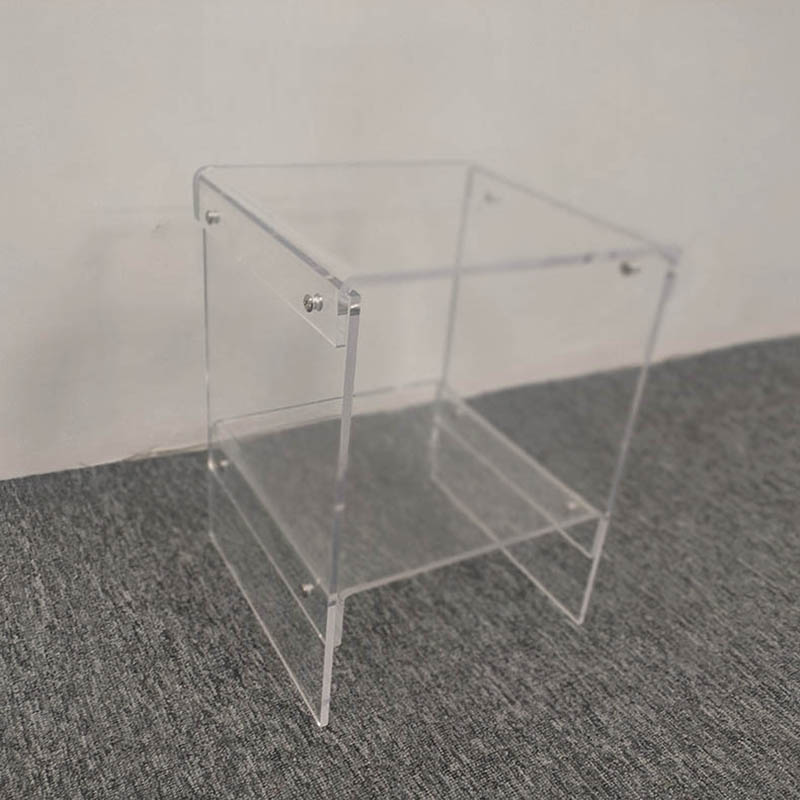 Customized detachable transparent acrylic bedside table storage rack