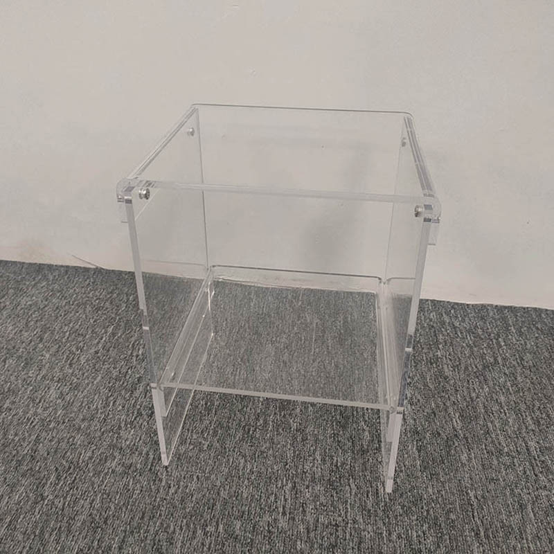 transparent acrylic bedside table