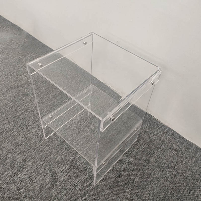 transparent acrylic bedside table