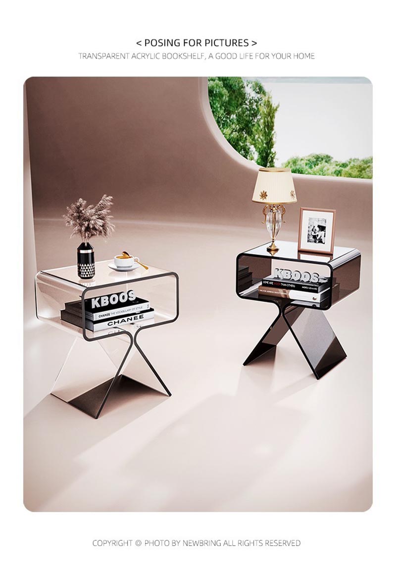 acrylic bedside tables