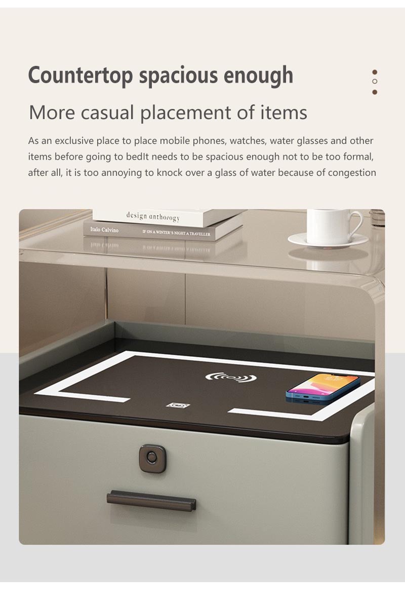 smart acrylic bedside table