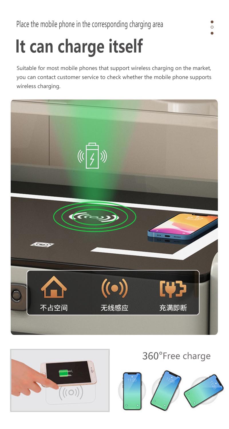 smart acrylic bedside table