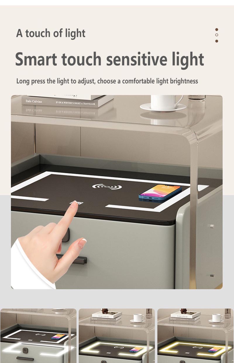 smart acrylic bedside table