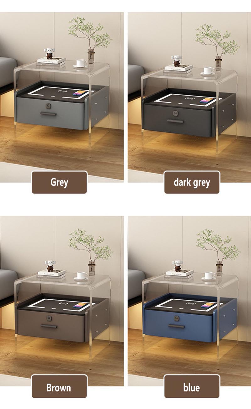 smart acrylic bedside table