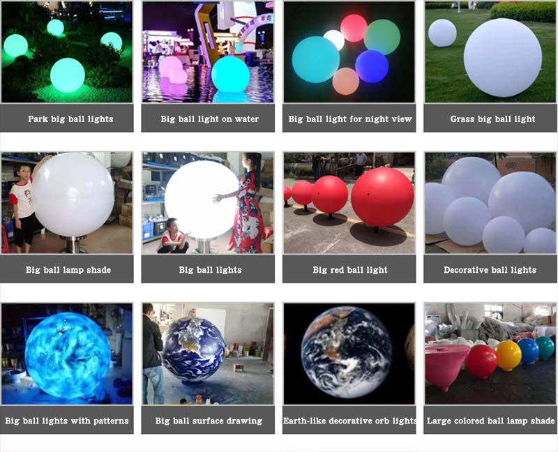 Colorful large round ball lamp