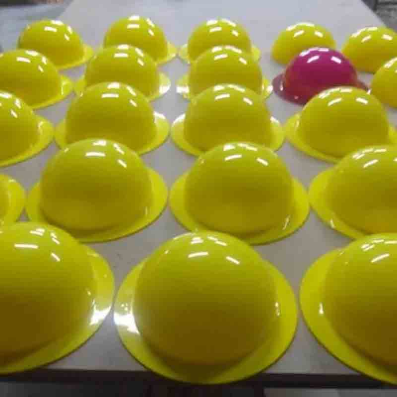Yellow Color Acrylic Semi-circle cowl custom made