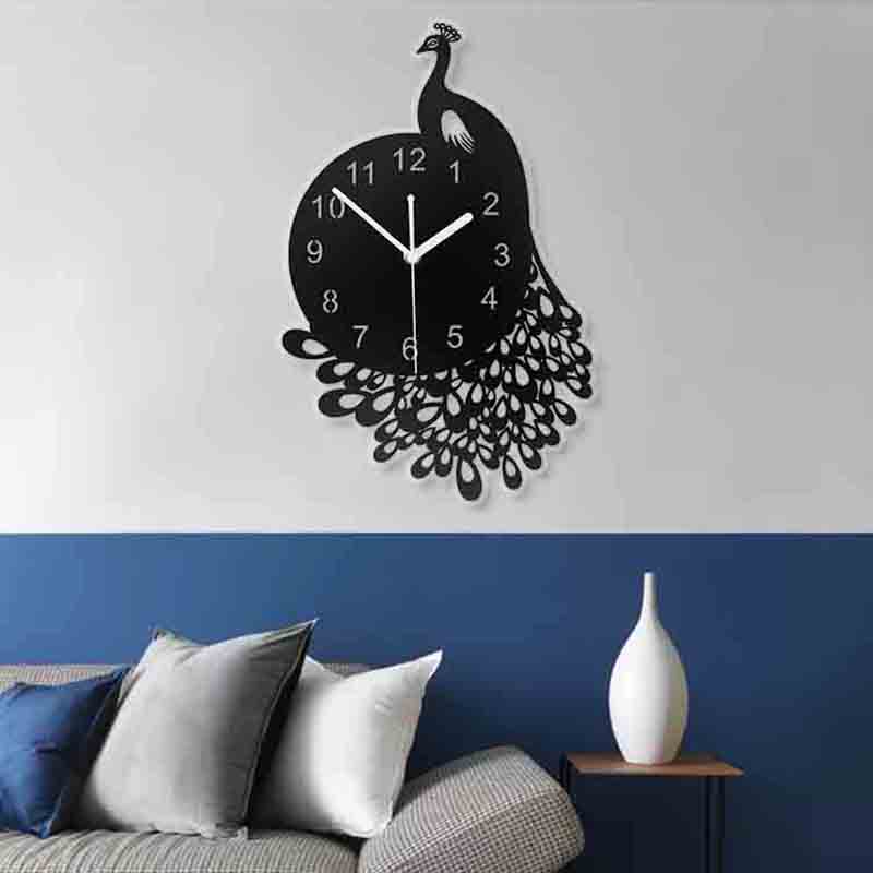 Peacock Pattern Wall Clock