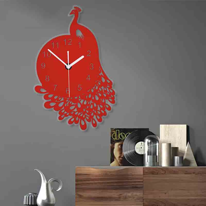 Peacock Pattern Wall Clock