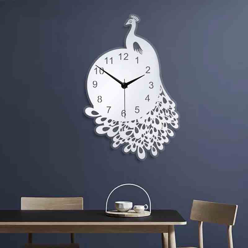 Peacock Pattern Wall Clock