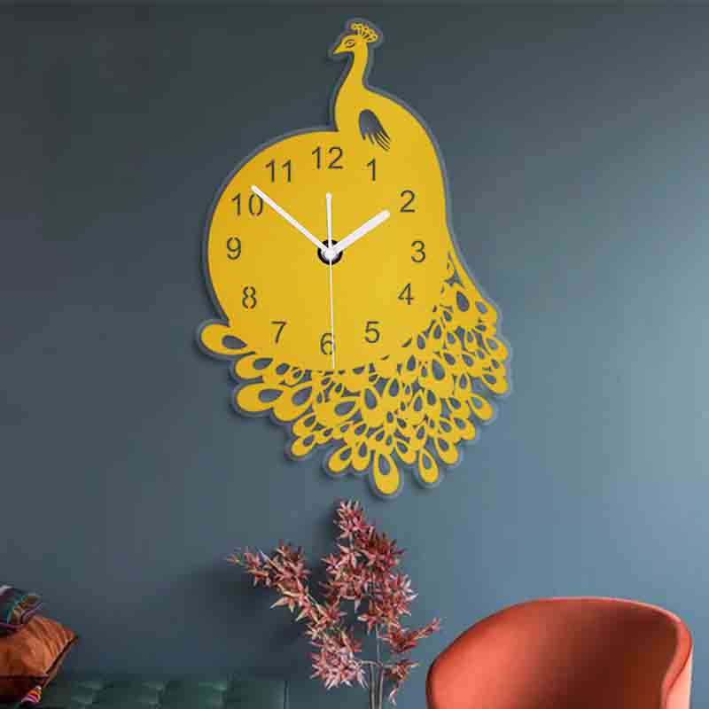 Peacock Pattern Wall Clock