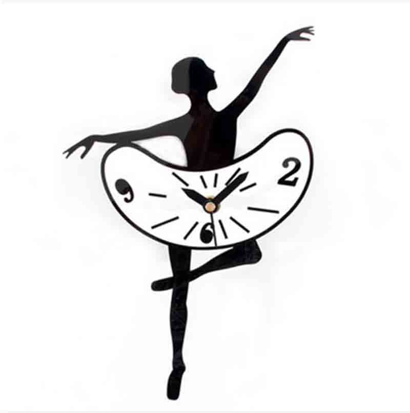 Customized Latin Dance Girl Pattern Acrylic Wall Clock