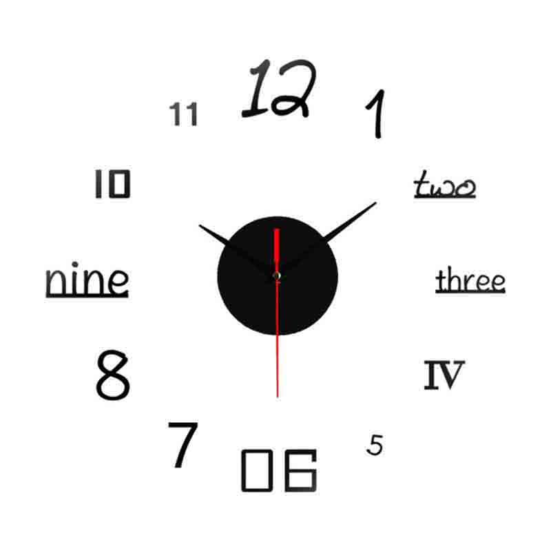 acrylic digital wall clock