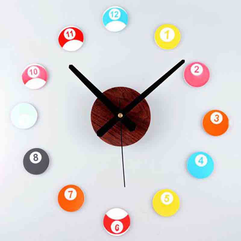 Billiard Pattern Personality acrylic Wall Clock Customization