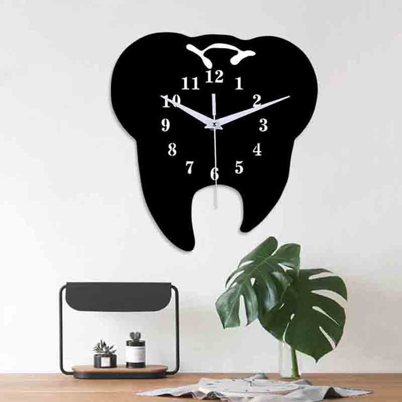 Custom Tooth Shape Acrylic Wall Clock