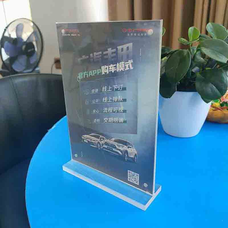 T-shaped acrylic menu sign manufacturer customized