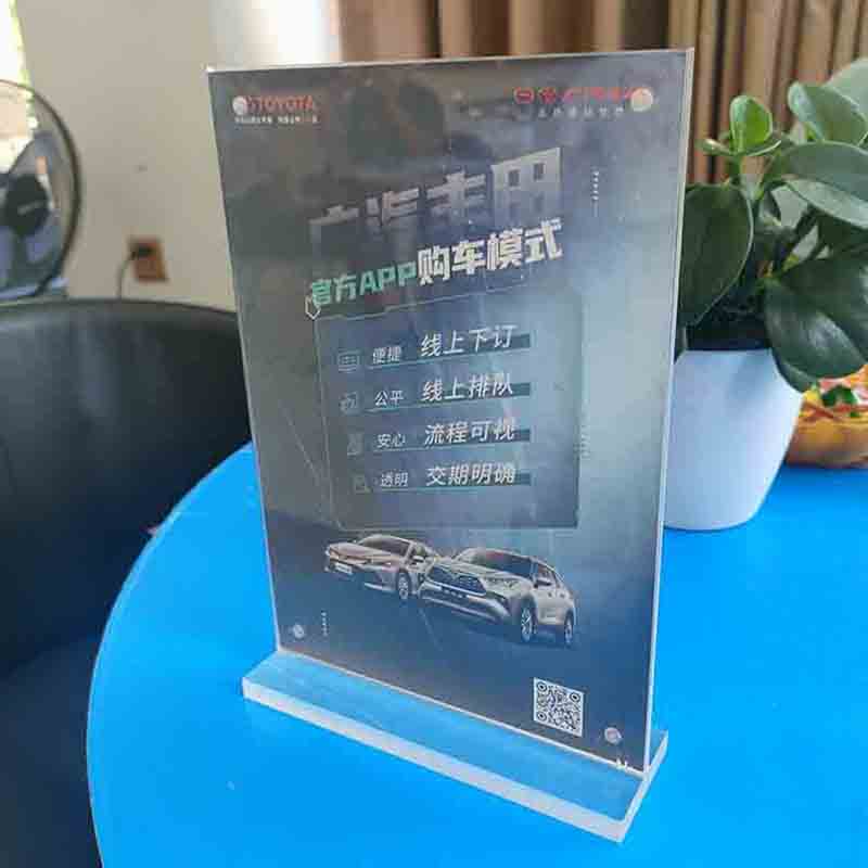 acrylic menu sign