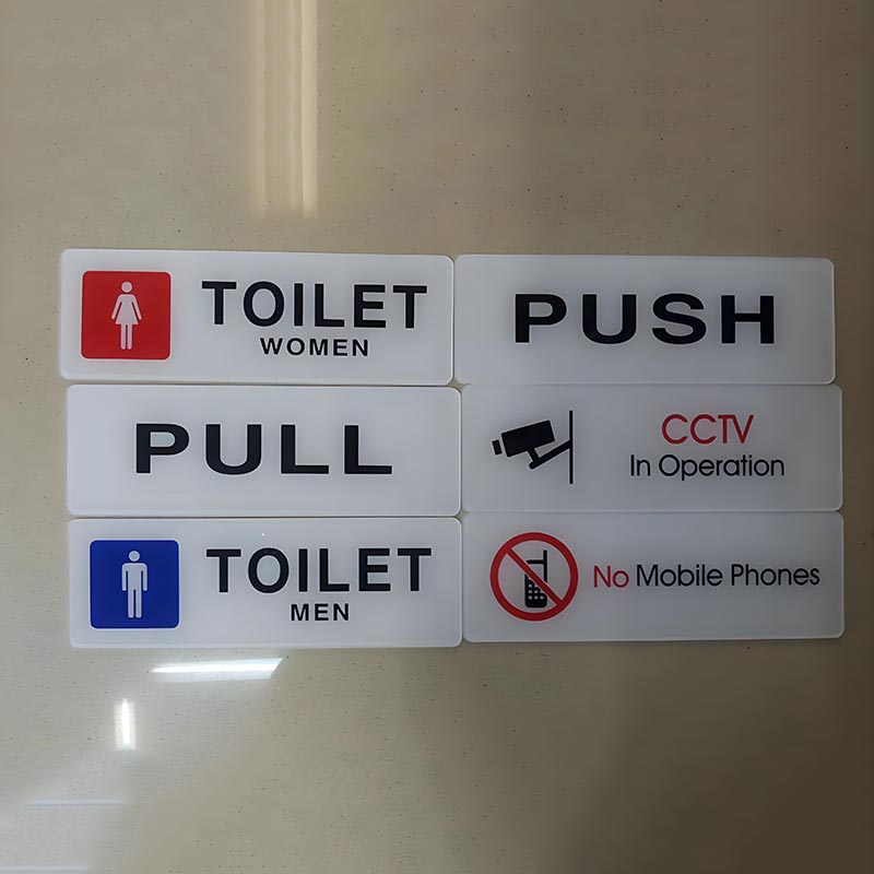 Acrylic silk-screen printed toilet signboards