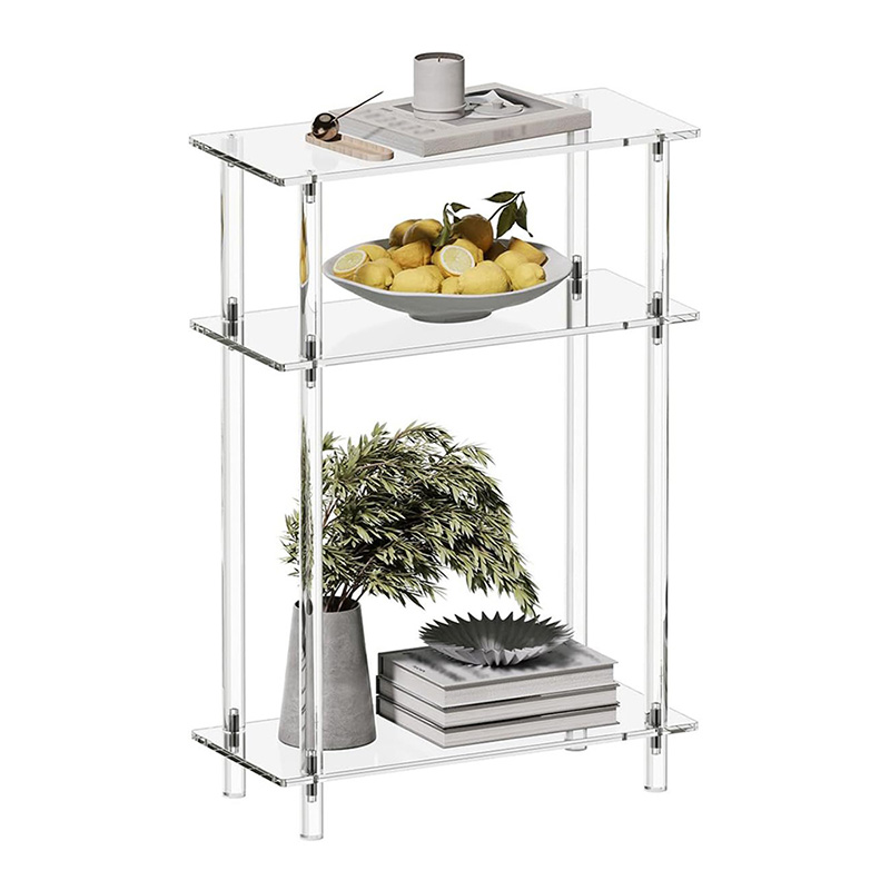 Acrylic manufacturer customizes detachable storage rack furniture side tables