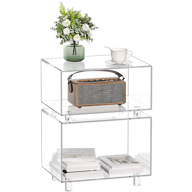 Transparent acrylic bedside table factory customization