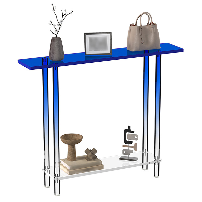 Detachable gradient acrylic entrance table