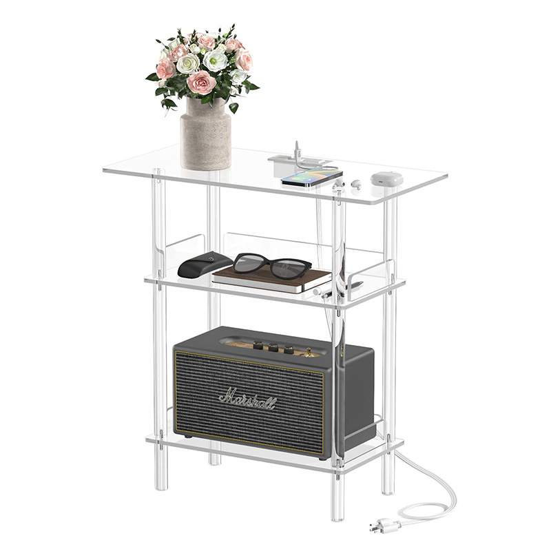 Detachable acrylic two-layer side table