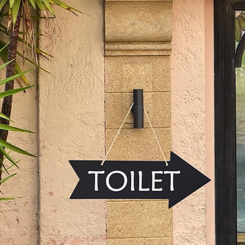 Black acrylic directional signs customized by the manufacturer