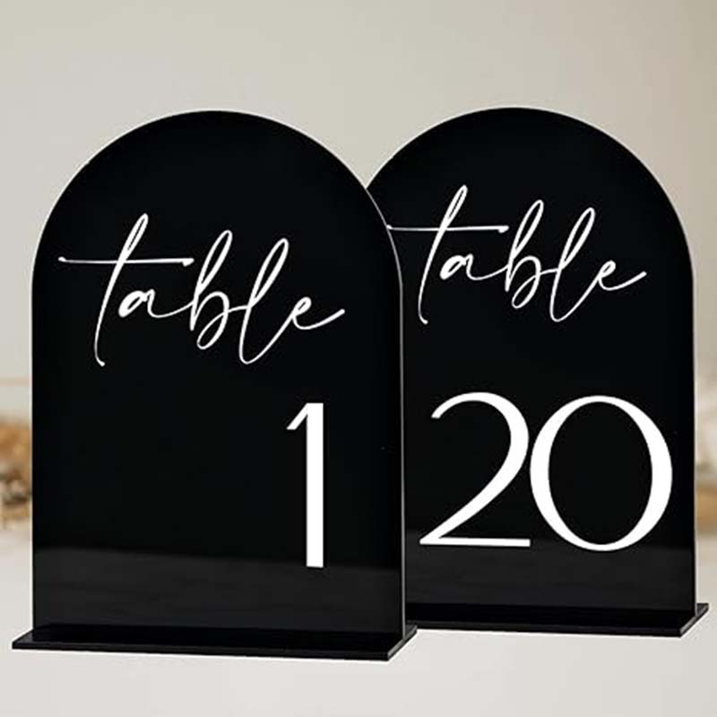 Acrylic wedding table number plates customized by Chinese manufacturers