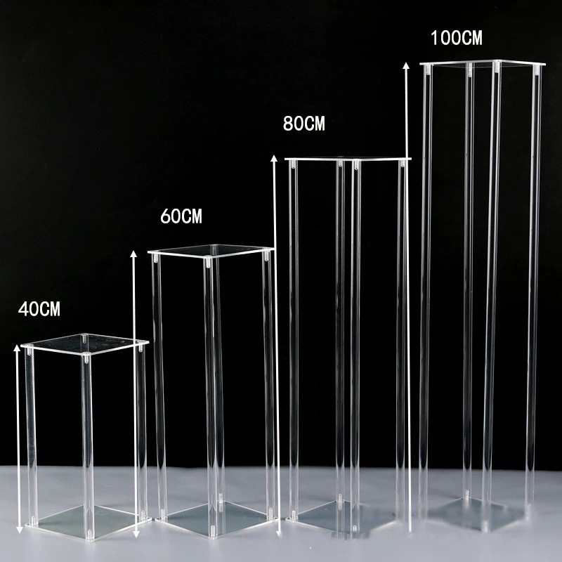 acrylic square column flower stand acrylic square column flower stand