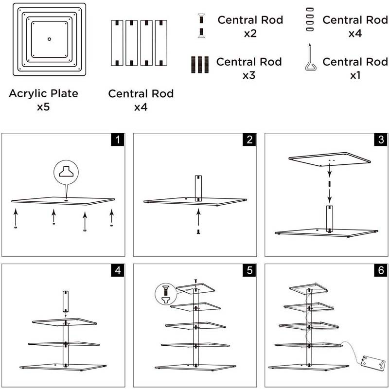 acrylic cake display stand
